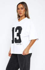 Take Your Place Oversized Tee White