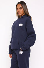 With Love Always Oversized Hoodie Navy