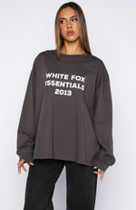 Feel The Vibe Long Sleeve Tee Charcoal