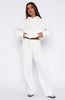 Missed Flights Wide Leg Sweatpants White