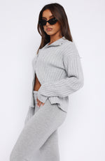 By The Fire Knit Sweater Grey