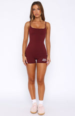 Palm Springs Edition Playsuit Burgundy