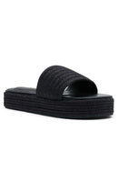 Lush Life Slides Black Woven