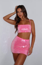 Disco Heaven Mini Skirt Pink
