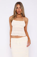 Hold Out Halter Top Cream