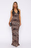 Beyond The Stars Maxi Dress Leopard