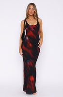 No One's Watching Maxi Dress Crimson Blur