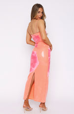 Telling Me Lies Maxi Dress Tangerine Blossom