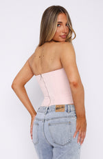 Never Love Again Strapless Bustier Baby Pink