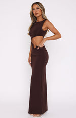 Tell Me To Stop Maxi Dress Chocolate