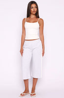 Stuck In A Daze Capri Track Pants Grey Marle