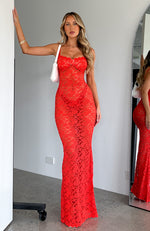 All My Life Lace Maxi Dress Burnt Orange