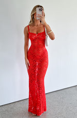 All My Life Lace Maxi Dress Burnt Orange