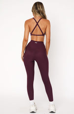 Go Getter High Waisted Leggings Plum