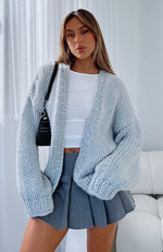 A Little Too Much Knit Cardigan Grey Marle