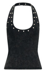 Lost Souls Halter Top Washed Black