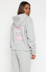 Love Me Tender Oversized Hoodie Dark Grey Marle