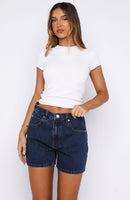 Maddy Denim Shorts Dark Blue