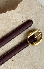 Ron Belt Burgundy/Vintage Gold