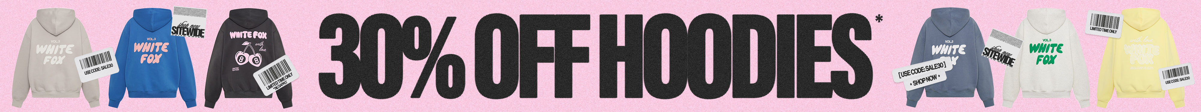 Shop 30% Off Hoodies. Code: SALE30