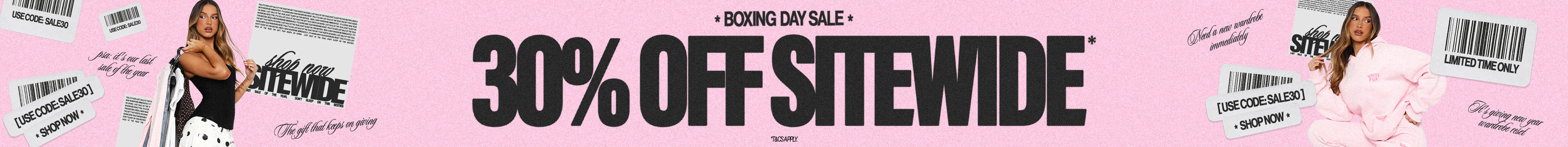 BOXING DAY 30% OFF SITEWIDE