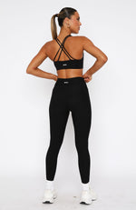 Flexi High Waisted Pocket Leggings Black