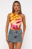 Lack Of Love One Shoulder Top Orchid Sun