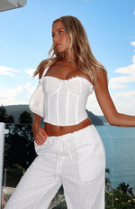 Don't Miss The Moment Bustier White