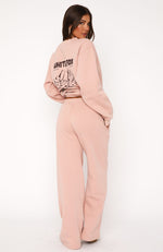 In The Desert Wide Leg Sweatpants Desert Pink