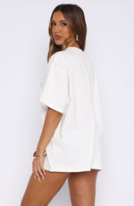 Euro Summer Dreaming Oversized Tee White