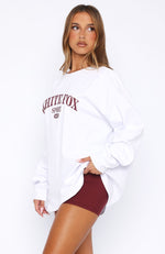 Stand With You Long Sleeve Oversized Tee White