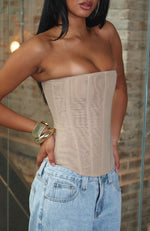 Tell Me A Secret Strapless Bustier Nude