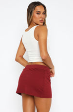 Just Be Honest Mini Skirt Burgundy