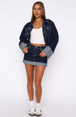 Charlotte Denim Mini Skirt Dark Indigo