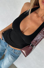 Fight Or Flight Halter Top Black