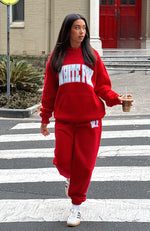 Decade Classics Varsity Sweatpants Red