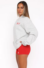 With Love & Kisses Oversized Hoodie Dark Grey Marle