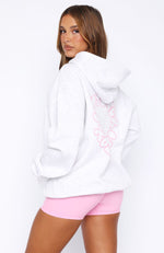 Take A Guess Oversized Hoodie Grey Marle