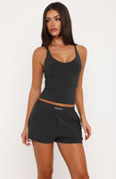 Snooze Mode Pyjama Shorts Charcoal Marle