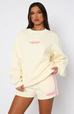 Make You Double Take Oversized Sweater Buttercream