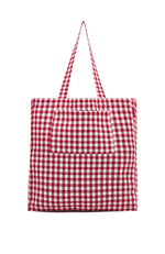 Give Me Your Love Tote Bag Red Gingham