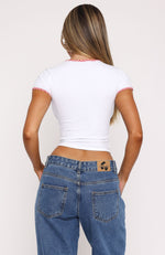 Let Love Grow Baby Tee White