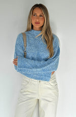 Going Through The Motions Knit Sweater Baby Blue