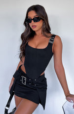Used To Me Mini Skirt Black