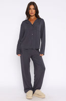 Pillow Talk Long Sleeve Pyjama Set Charcoal