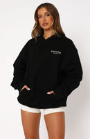 Taking Sides Oversized Hoodie Black