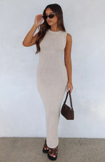 Have Your Attention Maxi Dress Stone