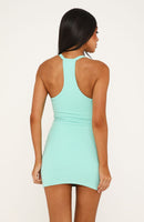 Daily Reminder Mini Dress Aqua