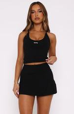 Get Going Crossover Mini Skort Black