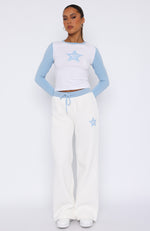 Star Of The Show Sweatpants White/Blue